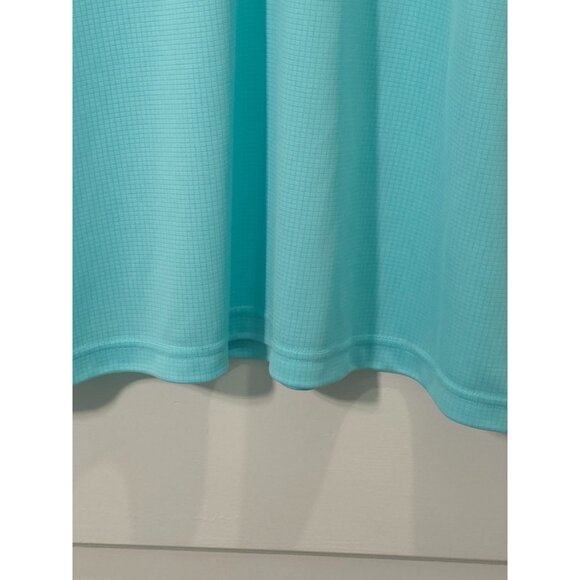 Izod Golf Aqua Blue Polo Shirt XL Ribbed Texture Mens Short Sleeve - Picture 7 of 12